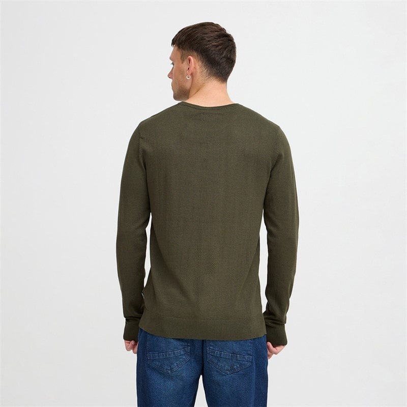 Blend Mens Knit Jumper Forest Night - Image 2