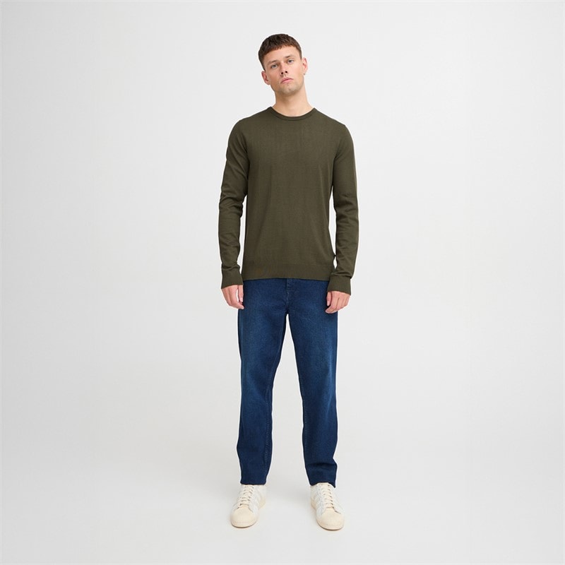 Blend Mens Knit Jumper Forest Night - Image 4