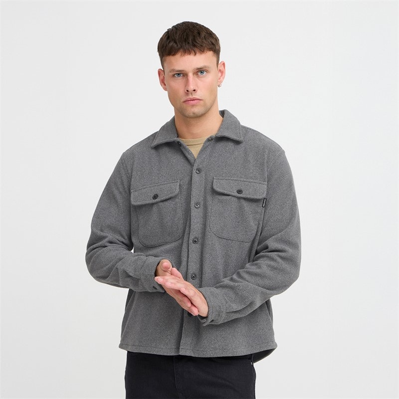 Blend Mens Overshirt Charcoal Mix