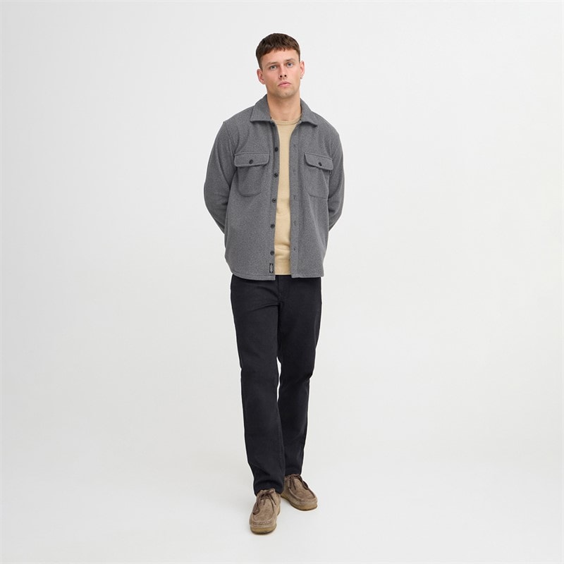 Blend Mens Overshirt Charcoal Mix - Image 4