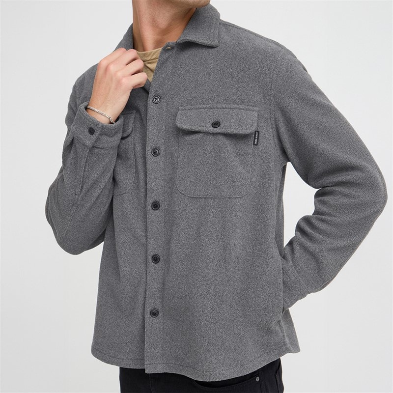 Blend Mens Overshirt Charcoal Mix - Image 5