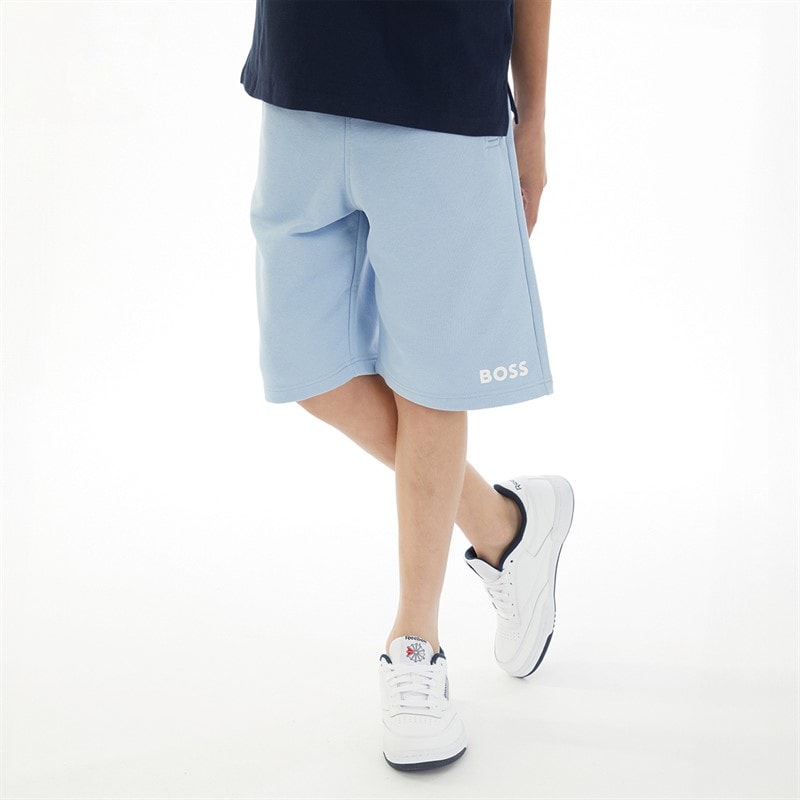 BOSS Boys Sweat Shorts Pale Blue - Image 1