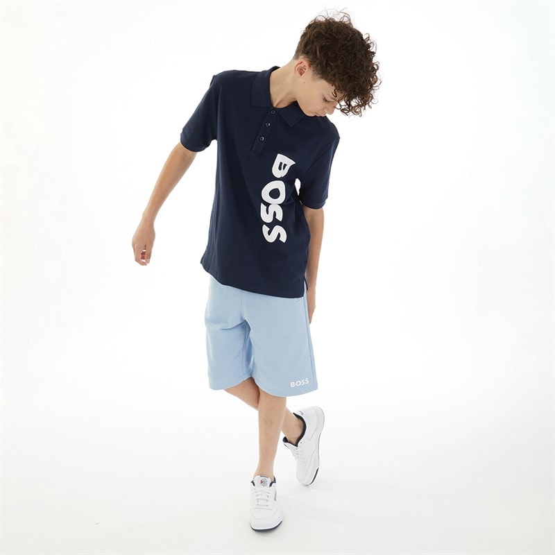 BOSS Boys Sweat Shorts Pale Blue - Image 3