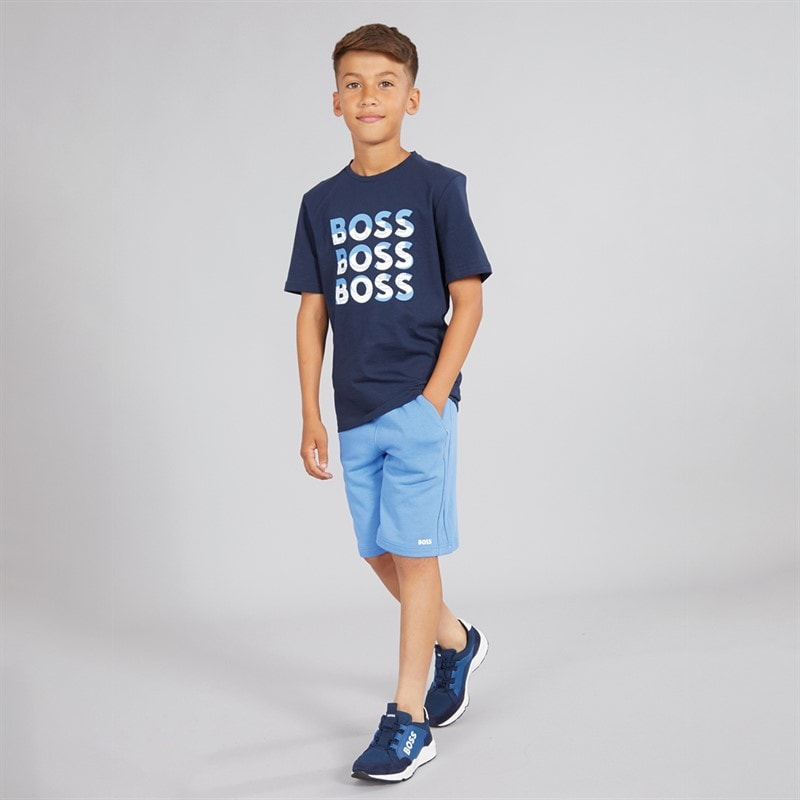 BOSS Boys Shorts Navy - Image 4