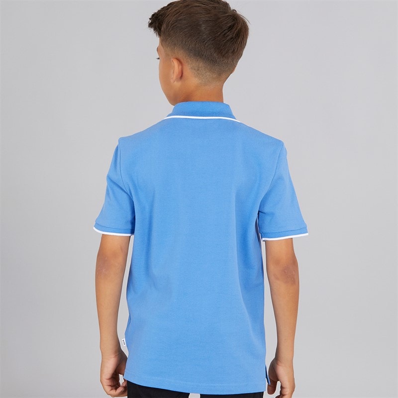 BOSS Boys Short Sleeve Polo Shirt Navy - Image 2