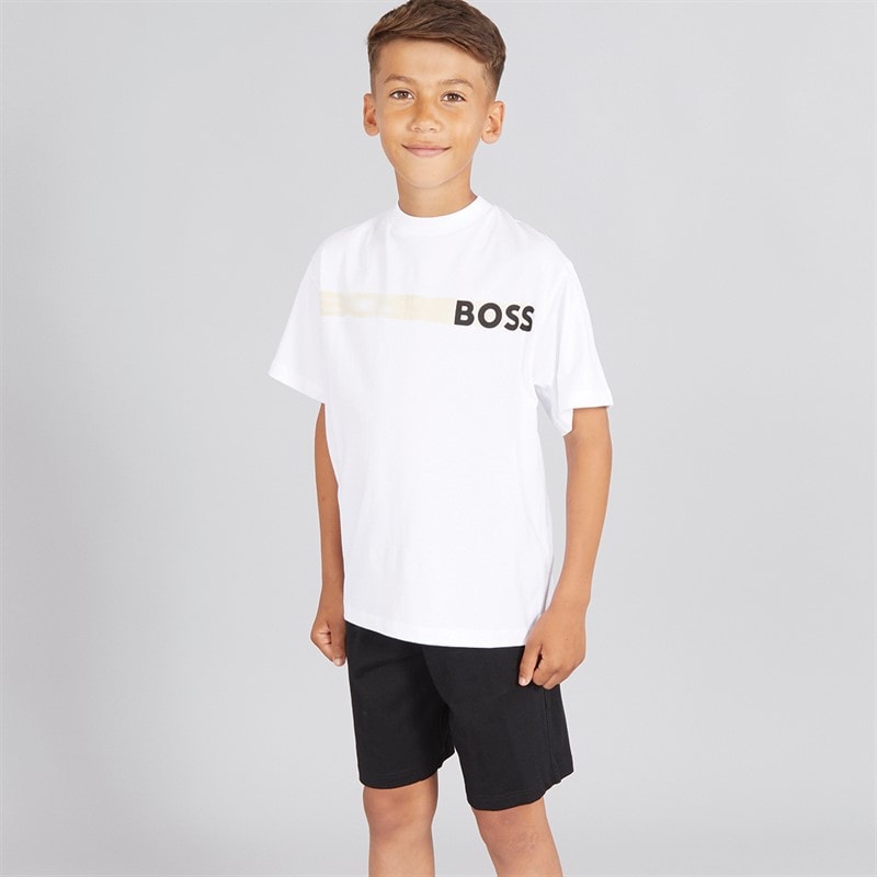 BOSS Boys Co-Ord Set White - Image 1