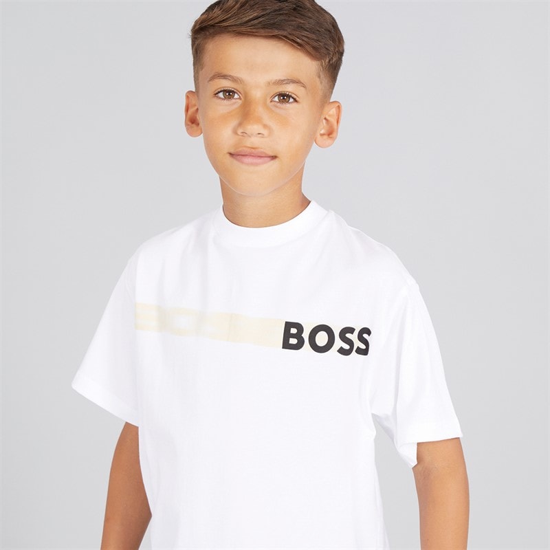 BOSS Boys Co-Ord Set White - Image 3