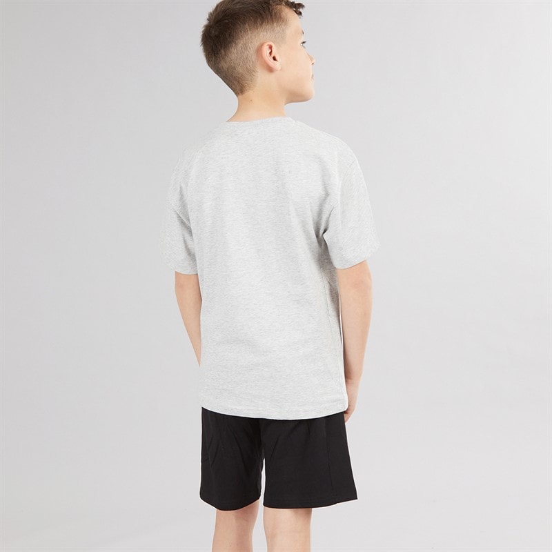 BOSS Boys T-Shirt And Shorts Set Grey Black - Image 2