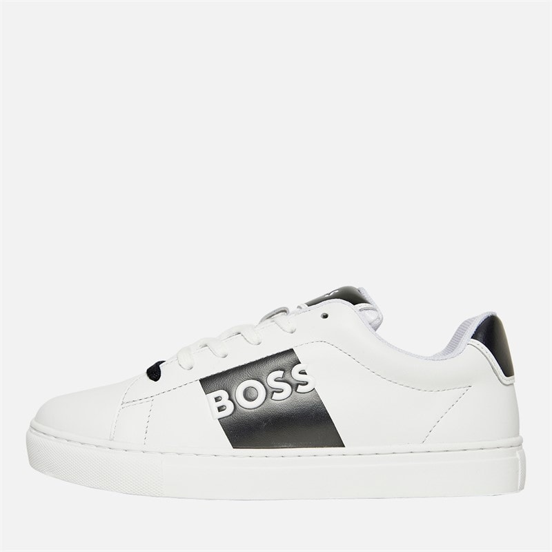 BOSS Junior Boys Cupsole Trainers White