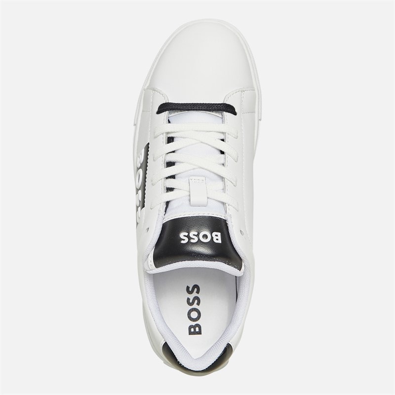 BOSS Junior Boys Cupsole Trainers White - Image 4