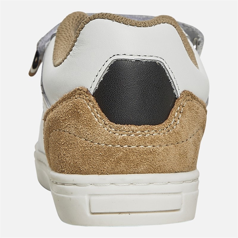 BOSS Boys Logo Velcro Cupsole Trainers White - Image 3