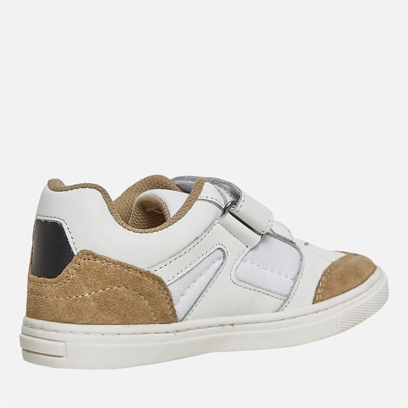 BOSS Boys Logo Velcro Cupsole Trainers White - Image 5