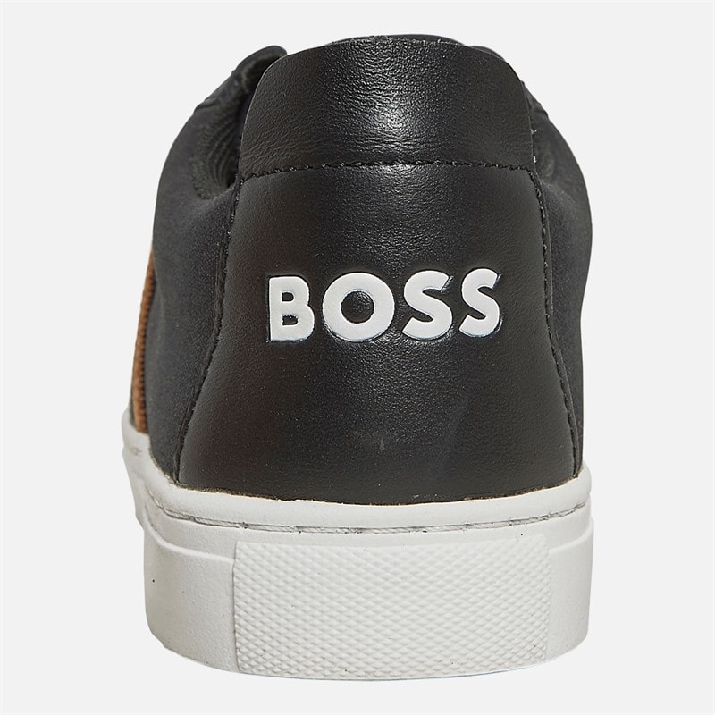 BOSS Junior Boys Logo Elastic Trainers Black - Image 3