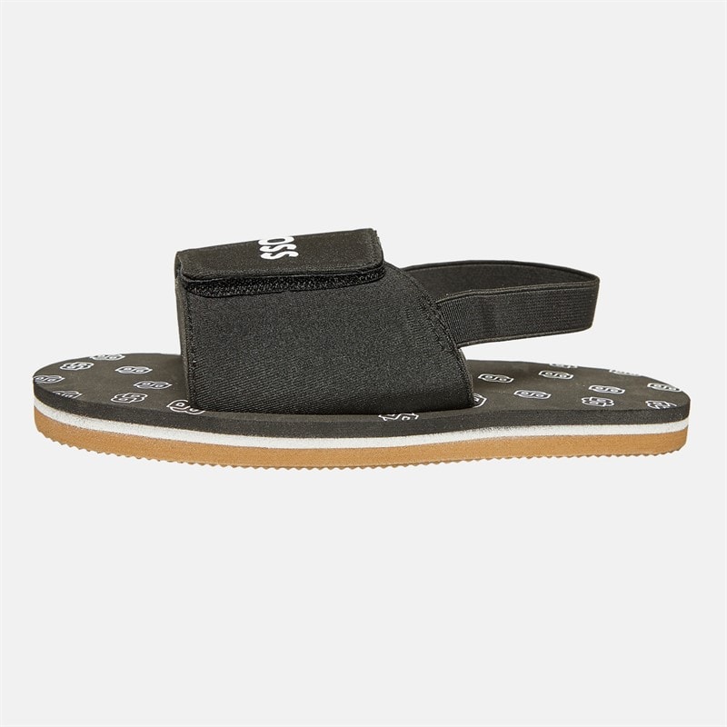 BOSS Boys Logo Elasticated Sandals Black 2 - Image 2