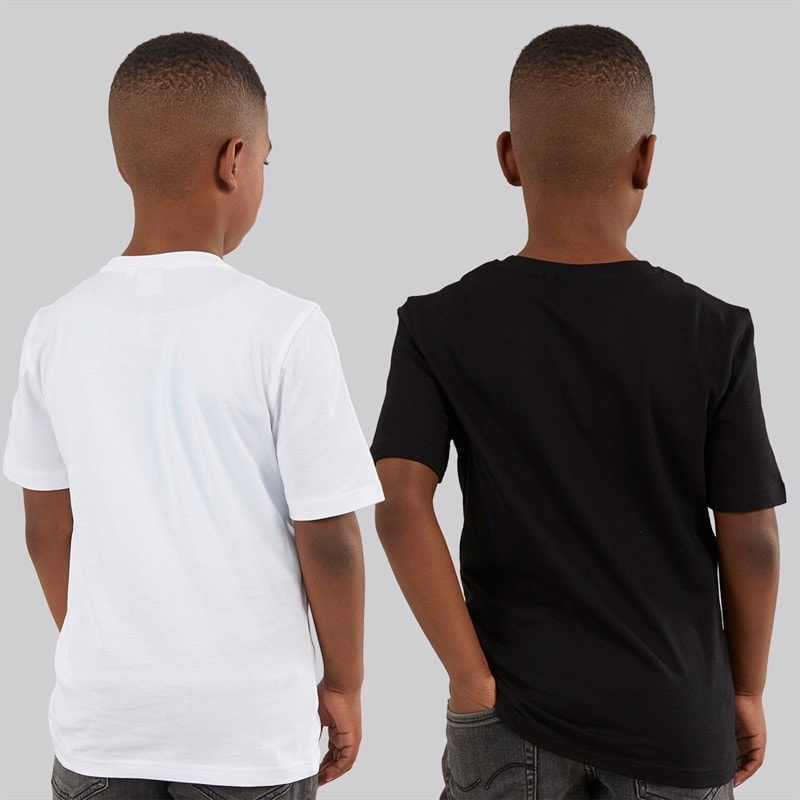 BOSS Boys Two Pack T-Shirts Black/White Black  White - Image 2