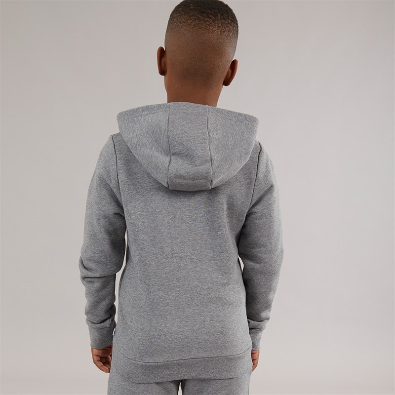 BOSS Boys Zip Through Hoodie Heather Grey - Image 2
