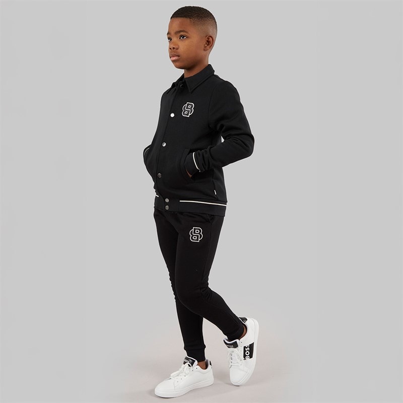 BOSS Boys Button Up Shacket Black - Image 4
