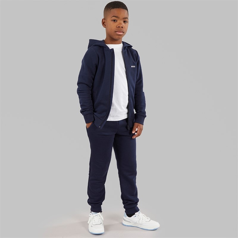 BOSS Boys Hoodie And Joggers Tracksuit Set Navy - Image 1