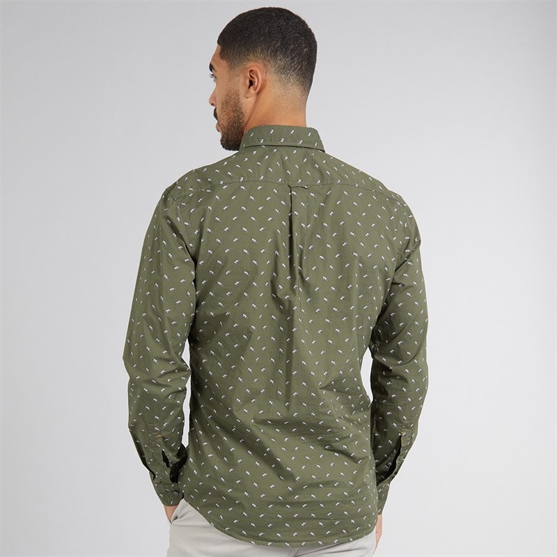 BOSS Mens Rickert Shirt Open Green - Image 2