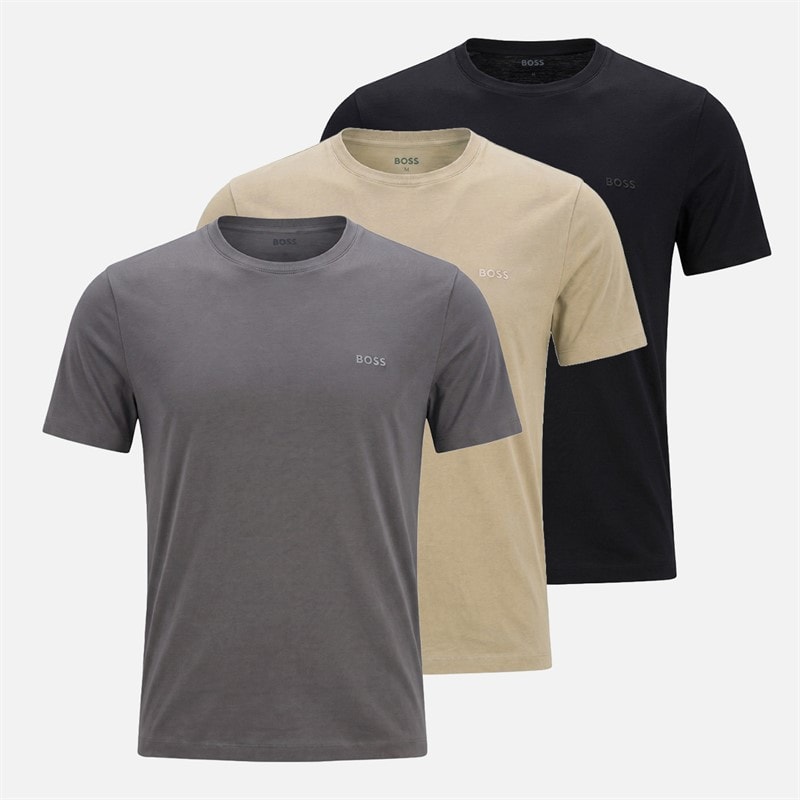 BOSS Mens Three Pack T-Shirts Open Miscellaneous - Image 1