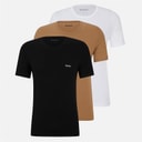 BOSS Mens Three Pack T-Shirts Medium Beige