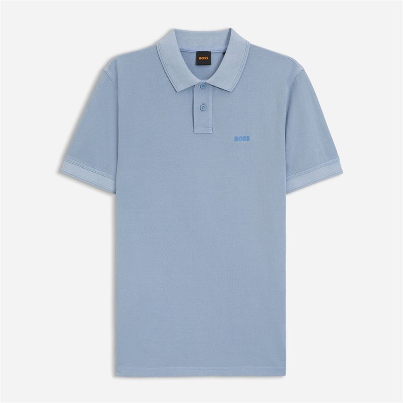 BOSS Mens Hugo Prime Polo Shirt Open Blue - Image 1