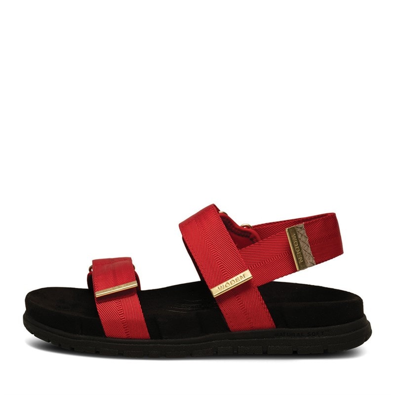 Woden Womens Louisa Sandals 123 Fire Red - Image 1