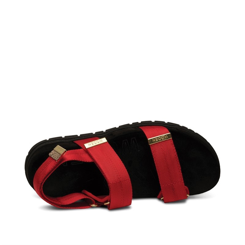 Woden Womens Louisa Sandals 123 Fire Red - Image 4