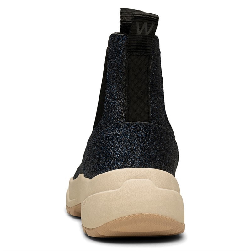 Woden Womens Silje Glitter Boots 950 Dark Navy Multi - Image 3