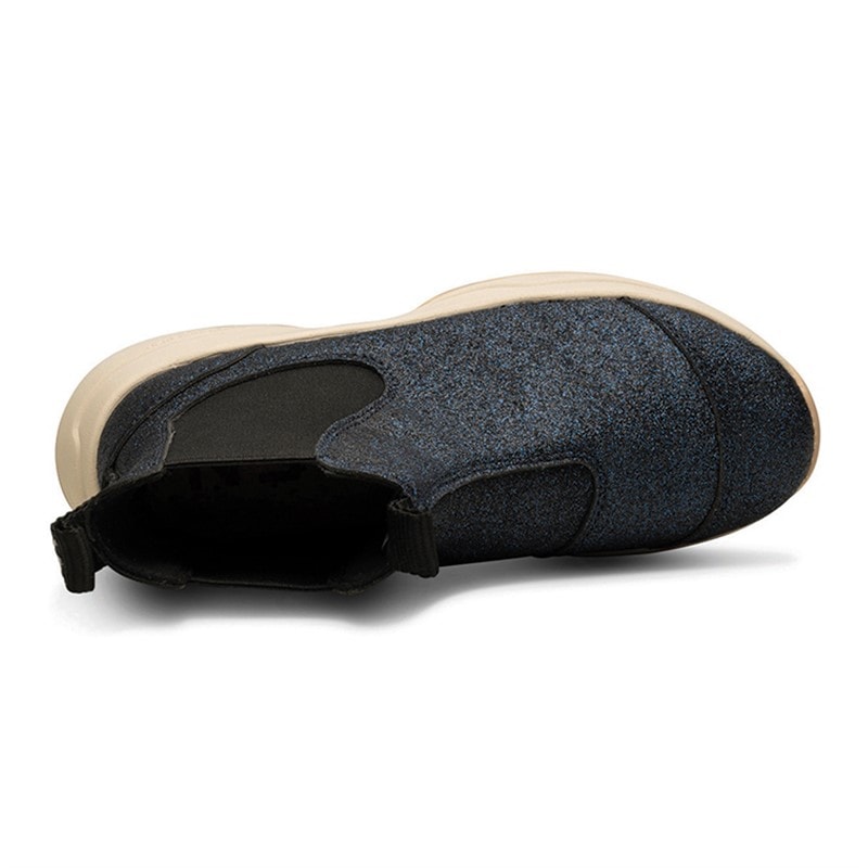 Woden Womens Silje Glitter Boots 950 Dark Navy Multi - Image 4