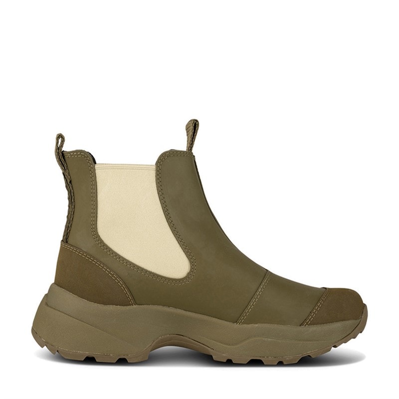 Woden Womens Siri Waterproof Rubber Boots 202 Dark Olive/Alfalfa