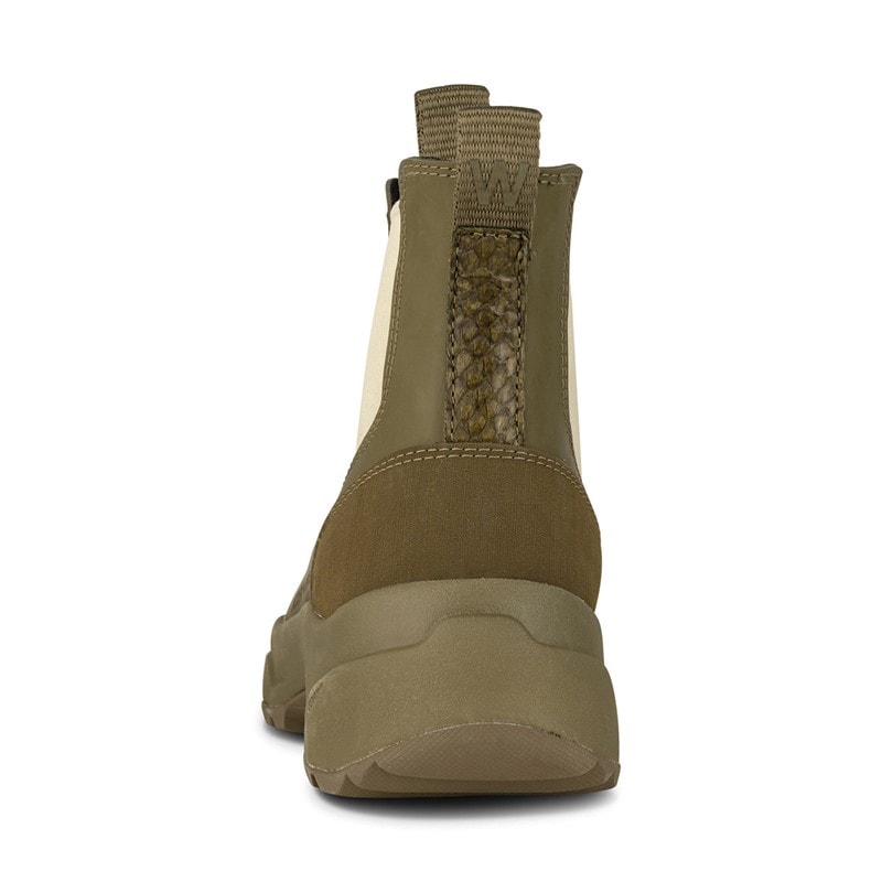 Woden Womens Siri Waterproof Rubber Boots 202 Dark Olive/Alfalfa - Image 3