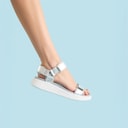 Woden Womens Line Metallic Sandals 039 Silver