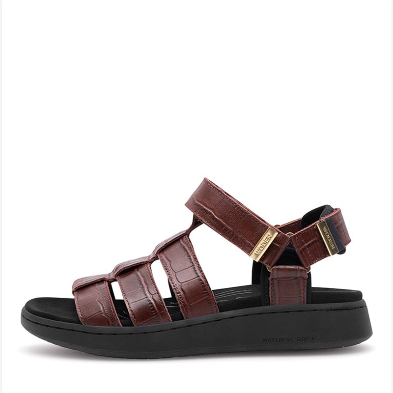 Woden Womens Isabell Fisherman Sandals 312 Sepia - Image 1