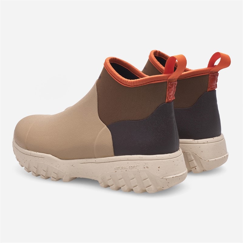 Woden Womens Irene Waterproof Rubber Boots 259 Coffee Cream Multi - Image 3
