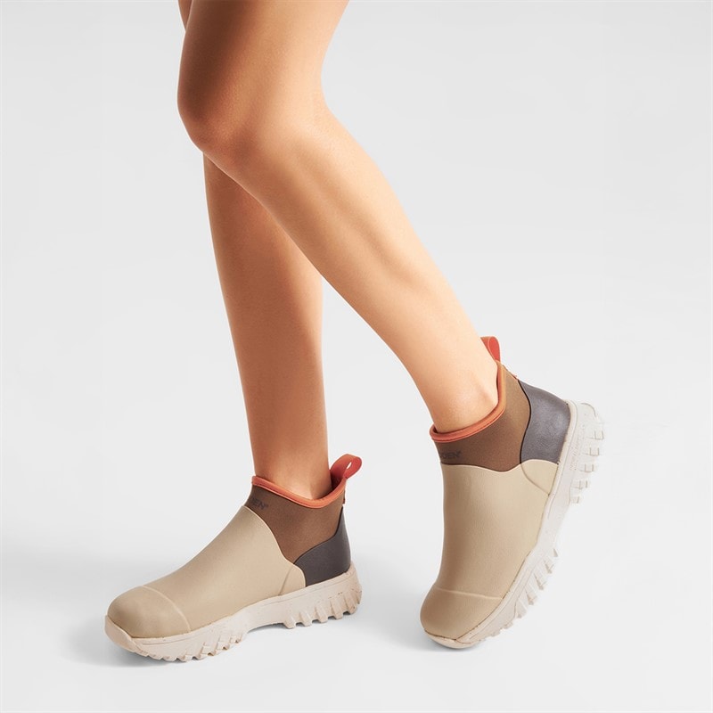 Woden Womens Irene Waterproof Rubber Boots 259 Coffee Cream Multi - Image 4
