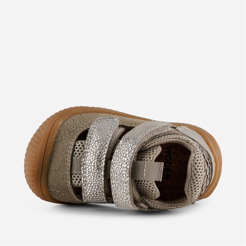 Woden Kids Tristan Pearl Sandals 776 Silver Mink - Image 4