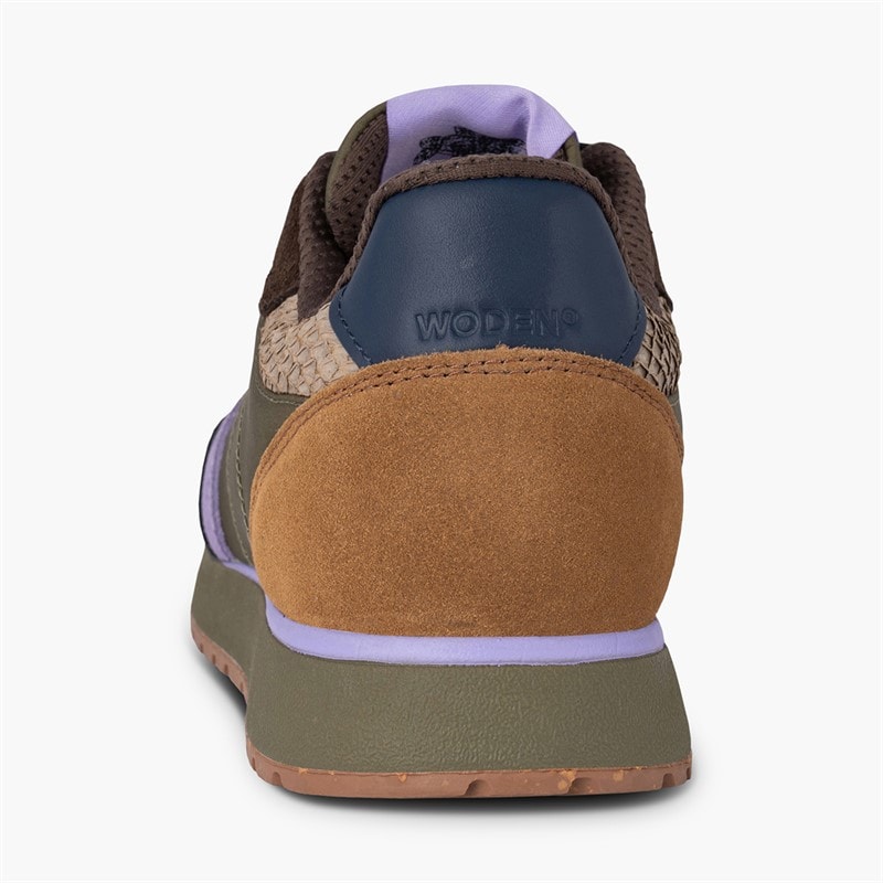 Woden Womens Ronja Sneakers 214 Dark Olive/Orchid - Image 3