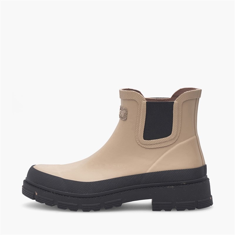 Woden Womens Liv Waterproof Rubber Boots 852 Coffee Cream - Image 2