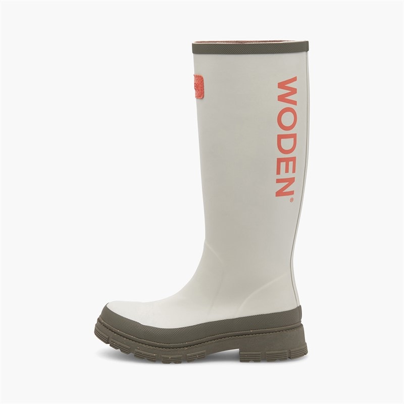 Woden Womens Le Waterproof Rubber Boots 149 Stone - Image 2
