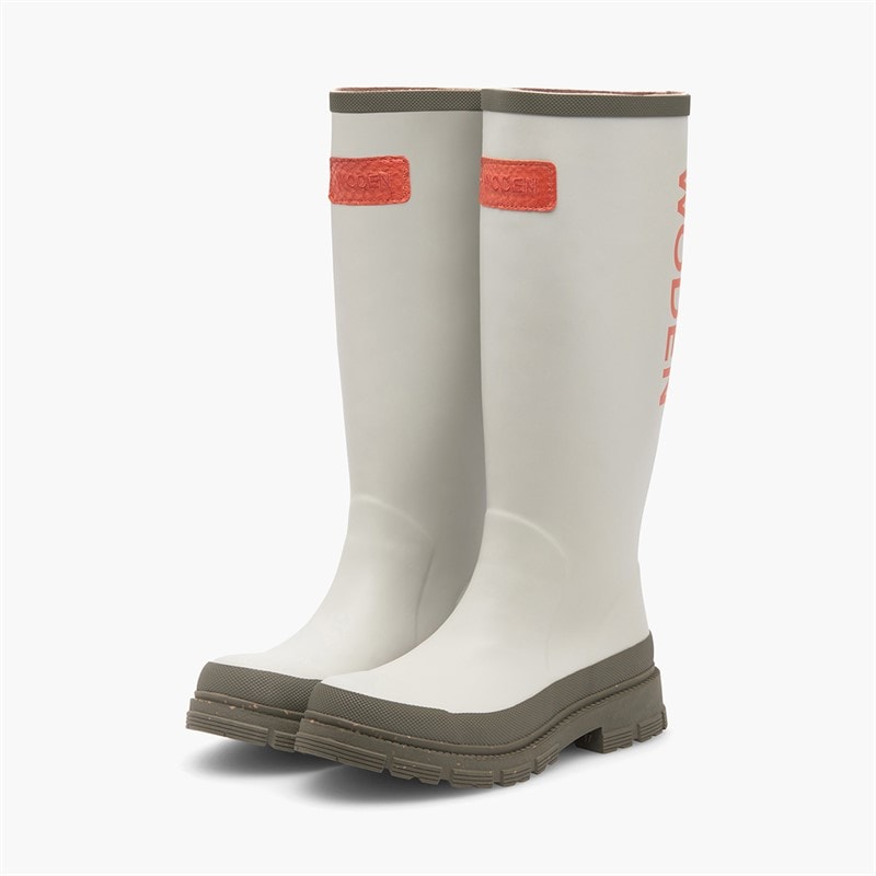 Woden Womens Le Waterproof Rubber Boots 149 Stone - Image 3