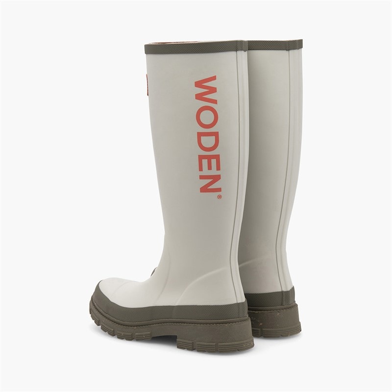 Woden Womens Le Waterproof Rubber Boots 149 Stone - Image 4