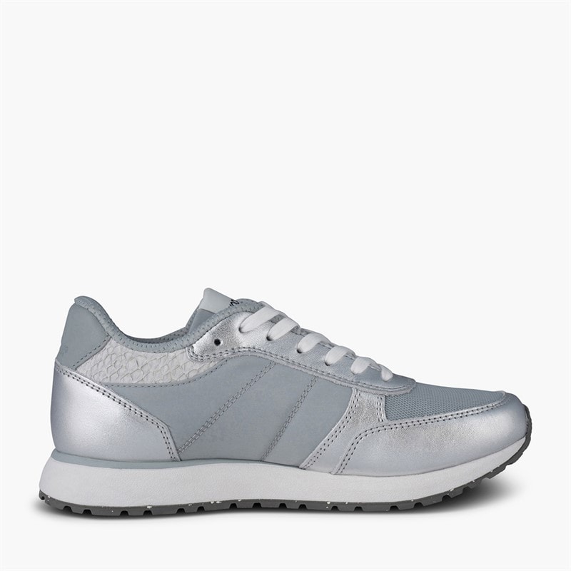 Woden Womens Ronja Metallic Sneakers 039 Silver