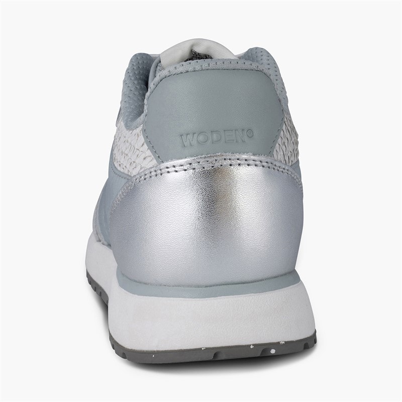 Woden Womens Ronja Metallic Sneakers 039 Silver - Image 4