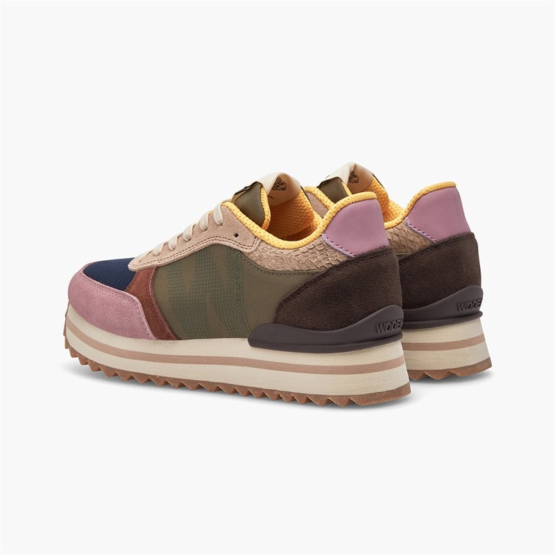 Woden Womens Ronja Plateau Sneakers 255 Dark Algae Multi - Image 3