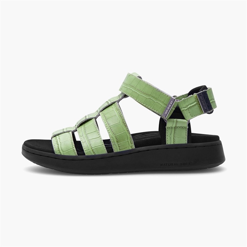 Woden Womens Isabell Fisherman Sandals 278 Matcha - Image 2