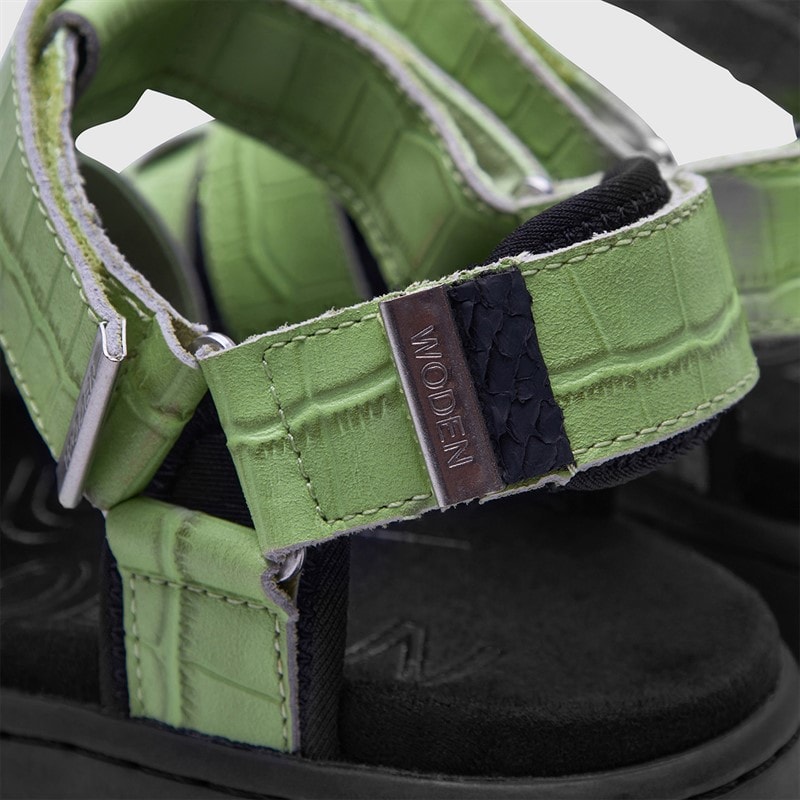 Woden Womens Isabell Fisherman Sandals 278 Matcha - Image 4