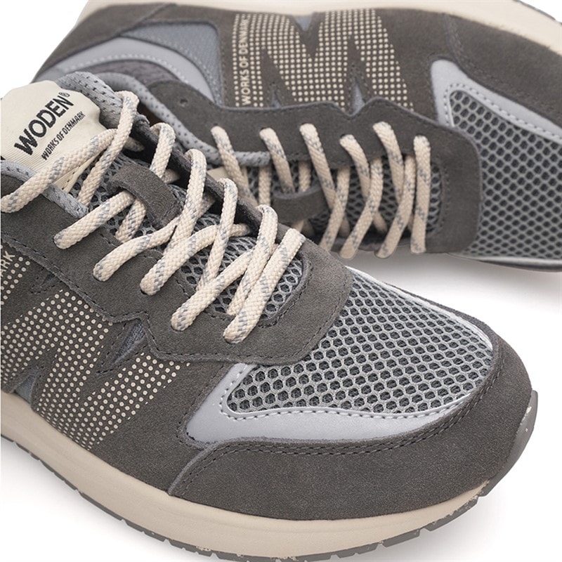 Woden Womens Rigmor Open Mesh Sneakers 051 Dark Grey - Image 4