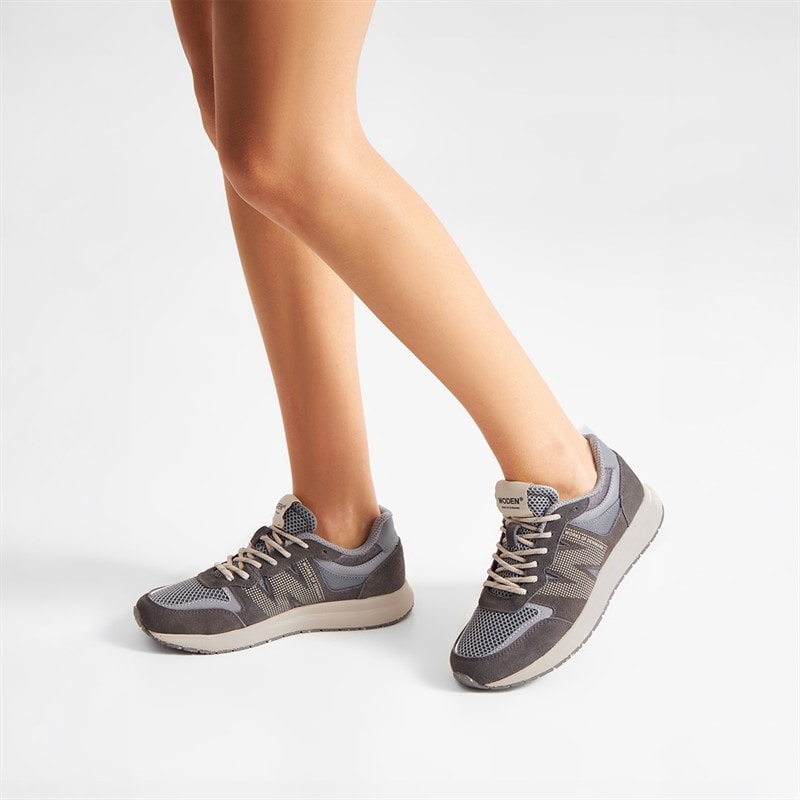 Woden Womens Rigmor Open Mesh Sneakers 051 Dark Grey - Image 5