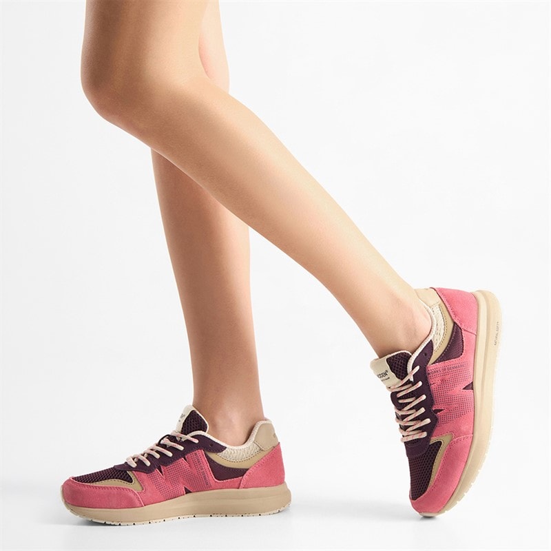 Woden Girls Rigmor Open Mesh Sneakers 389 Raspberry - Image 1